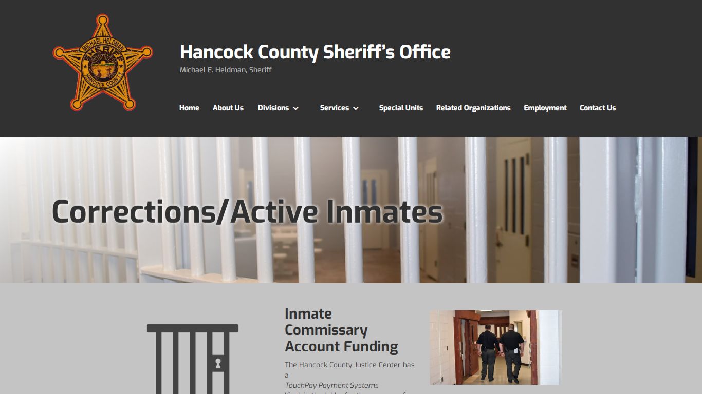Corrections/Active Inmates - Hancock Sheriff